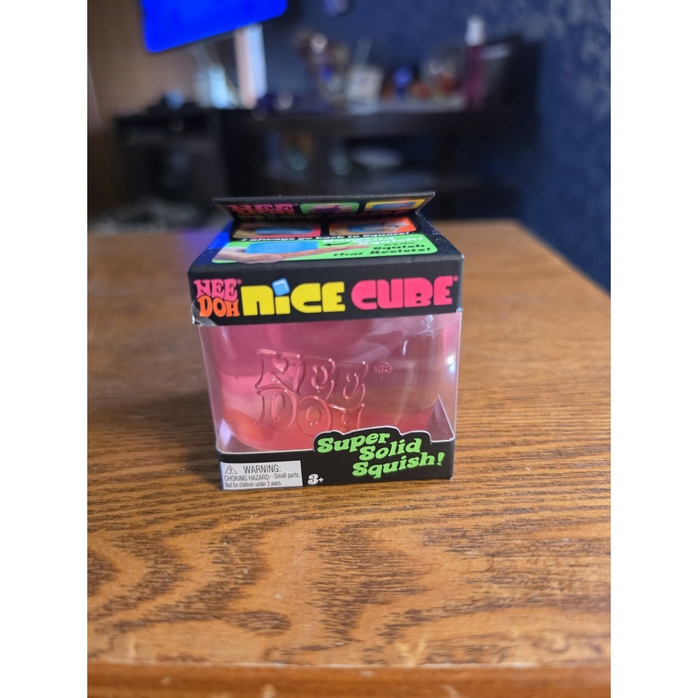 Nee Doh Nice Cube - Super Solid Squish! (Pink) - Brand New/Factory Sealed!